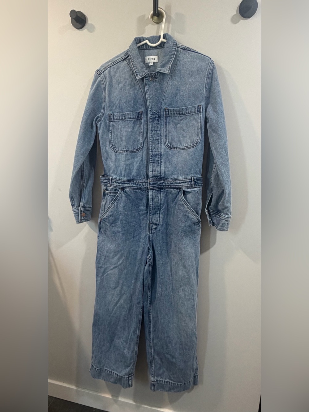 pistola Light Blue Denim Straight Coverall